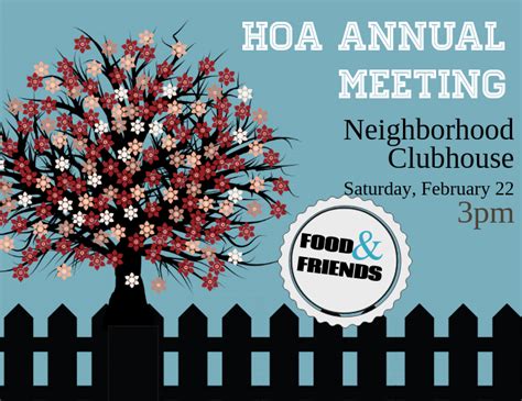 Hoa Meeting Flyer Template